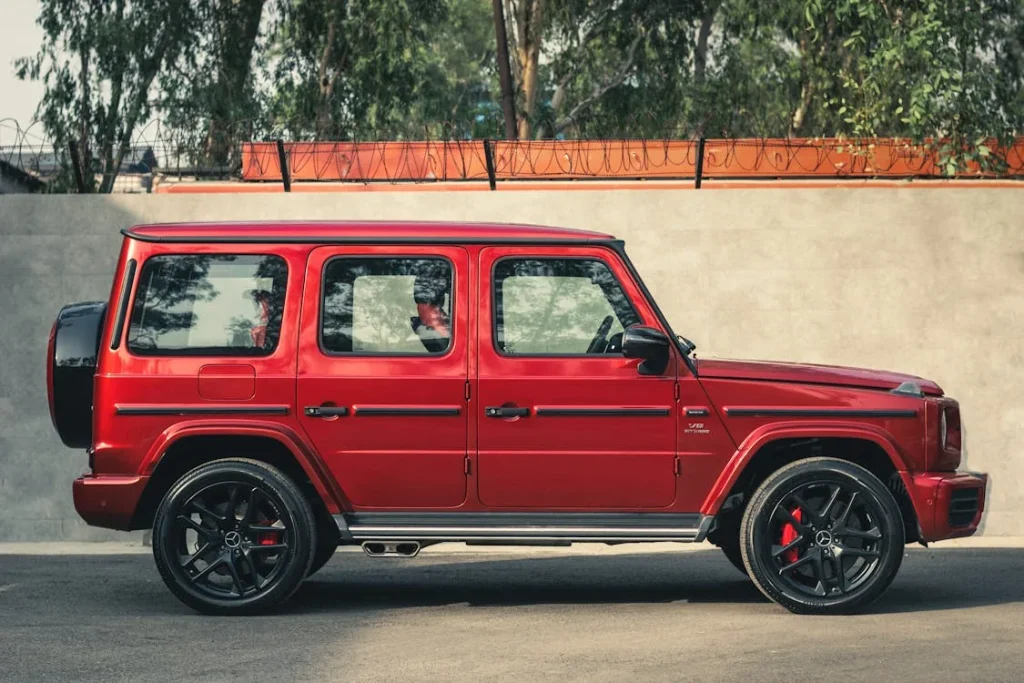 Red Mercedes-Benz G-Class SUV