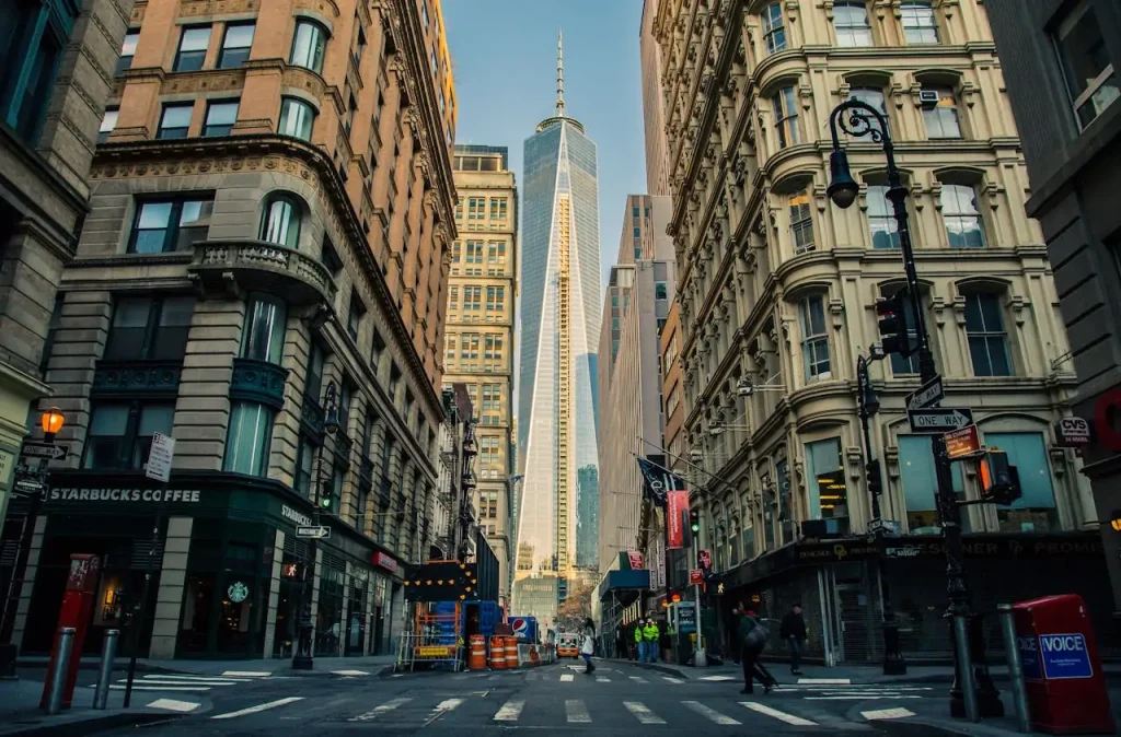 View of One World Trade Center in New York City