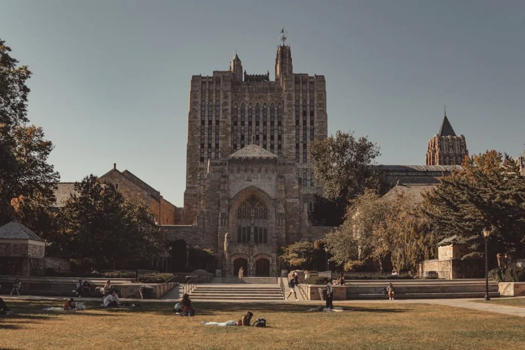 The Yale University building in New Haven, Connecticut